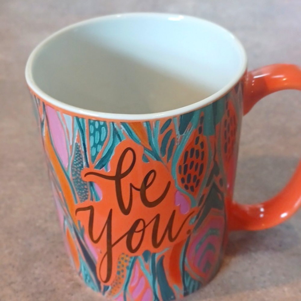 Etta Vee Designer Ceramic Orange "Be You" Mug